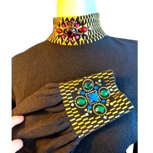 St John RARE Vintage Jeweled Cocktail Dress